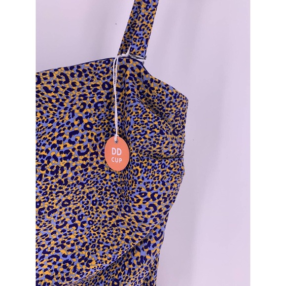 NWOT SEAFOLLY US 10 DD One Piece Swimsuit Orange Blue Animal Print - Picture 7 of 14